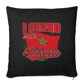 MAROC - Housse de coussin décorative 45 x 45 cm - noir - Devant
