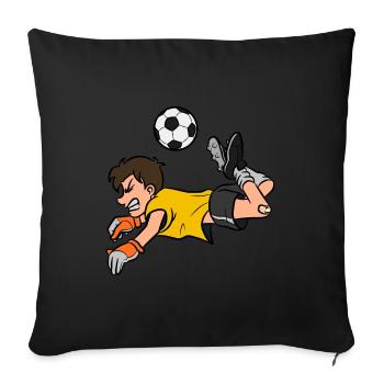 Coup de pied scorpion - Housse de coussin décorative 45 x 45 cm - noir - Devant
