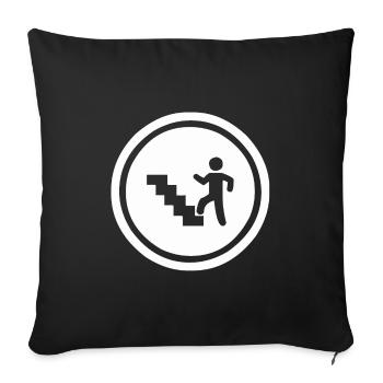 Utilisez l’escalier - Housse de coussin décorative 45 x 45 cm - noir - Devant