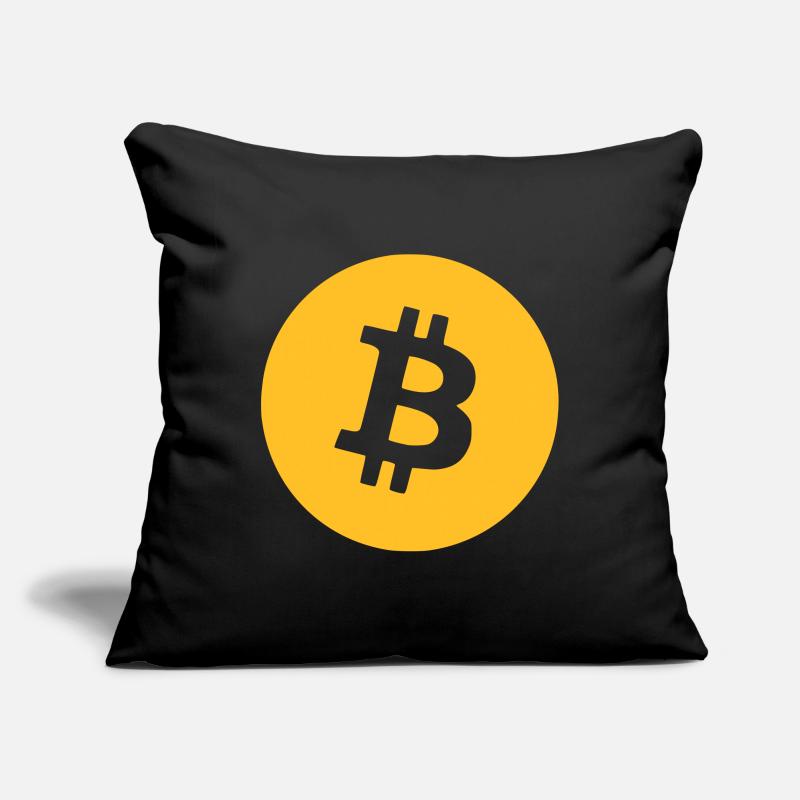 Le bitcoin Housse de coussin décorative 45 x 45 cm