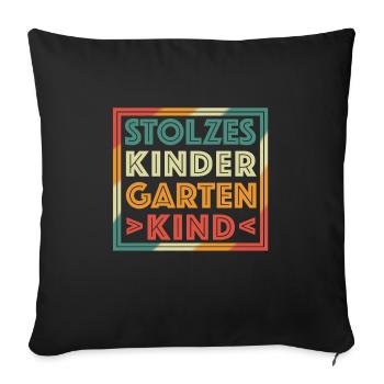 Kindergarten Kind Kindergartenkind - Sofakissenbezug 45 x 45 cm - Schwarz - Vorne