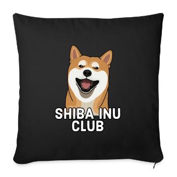Shiba Inu Club - Housse de coussin décorative 45 x 45 cm - noir - Devant