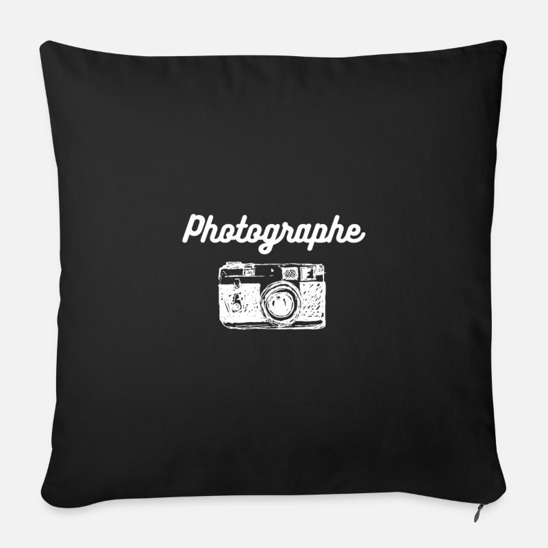 Fotograf ich liebe das Foto, Kameras - Sofakissenbezug 45 x 45 cm - Schwarz