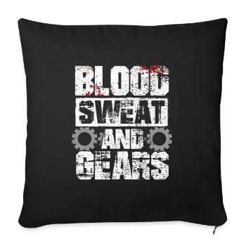 VTT T-shirt - Housse de coussin décorative 45 x 45 cm - noir - Devant