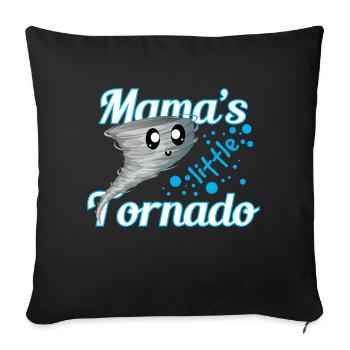 Funny Mama’s Little Tornado - Housse de coussin décorative 45 x 45 cm - noir - Devant