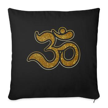 Golden OM by the Manzanita's - Sofa pillowcase 17,3'' x 17,3'' (45 x 45 cm) - black - Front