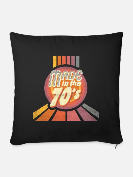 made in the 70s - Sofakissenbezug 45 x 45 cm - Schwarz