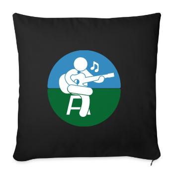 musicien - Housse de coussin décorative 45 x 45 cm - noir - Devant