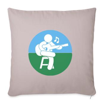 musicien - Housse de coussin décorative 45 x 45 cm - taupe clair - Devant