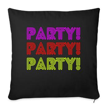 Party 1 - Sofa pillowcase 17,3'' x 17,3'' (45 x 45 cm) - black - Front