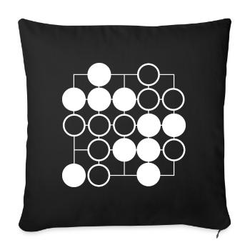 Go board game - Sofa pillowcase 17,3'' x 17,3'' (45 x 45 cm) - black - Front