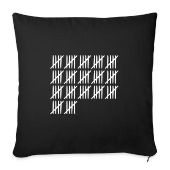 85 Birthday Bar List - 85 years old - Sofa pillowcase 17,3'' x 17,3'' (45 x 45 cm) - black - Front