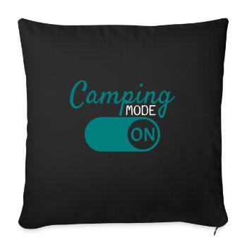 Mode de camping à - Housse de coussin décorative 45 x 45 cm - noir - Devant