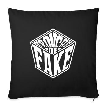 Tronche de Fake B - Housse de coussin décorative 45 x 45 cm - noir - Devant