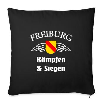 Freiburger - Sofakissenbezug 45 x 45 cm - Schwarz - Vorne