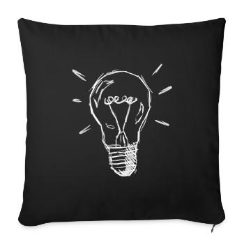 Luminous lamp - Sofa pillowcase 17,3'' x 17,3'' (45 x 45 cm) - black - Front