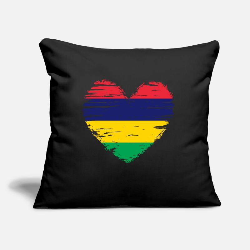Maurice coeur drapeau drapeau drapeau blason Housse de coussin décorative 45 x 45 cm