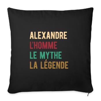 ALEXANDRE L'HOMME LE MYTHE LA LÉGENDE - Housse de coussin décorative 45 x 45 cm - noir - Devant