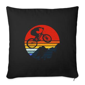 Mountainbike MTB II - Sofakissenbezug 45 x 45 cm - Schwarz - Vorne