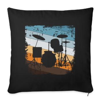 Batteries - Housse de coussin décorative 45 x 45 cm - noir - Devant