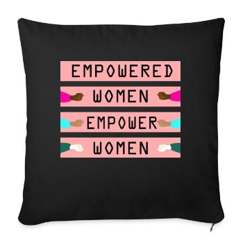 empowered women empower women - Housse de coussin décorative 45 x 45 cm - noir - Devant