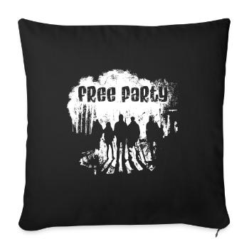 Free party - Sofakissenbezug 45 x 45 cm - Schwarz - Vorne
