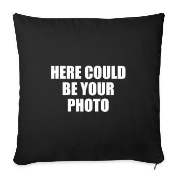 Here could be your photo create gift yourself - Housse de coussin décorative 45 x 45 cm - noir - Devant
