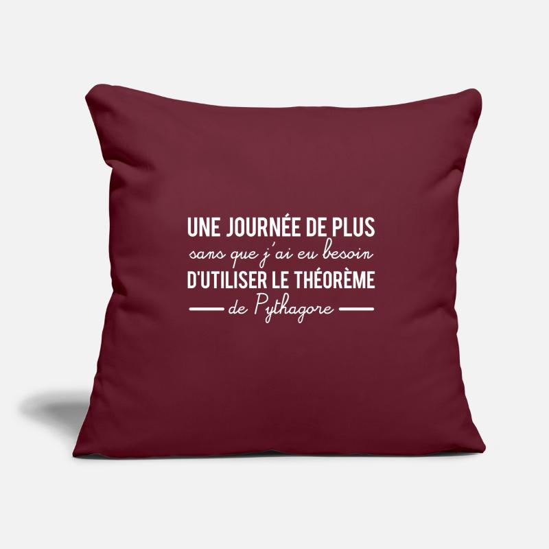 Une journée sans utiliser le théorème de pythagore Housse de coussin décorative 45 x 45 cm