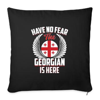 Géorgie - Housse de coussin décorative 45 x 45 cm - noir - Devant