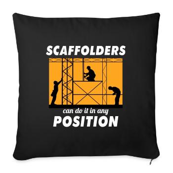 Scaffolder Scaffold Builder Scaffolding Platform - Sofa pillowcase 17,3'' x 17,3'' (45 x 45 cm) - black - Front