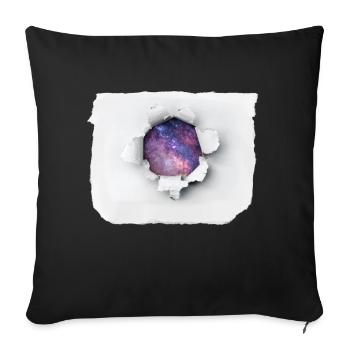 Ripped Paper - Universe - Sofa pillowcase 17,3'' x 17,3'' (45 x 45 cm) - black - Front