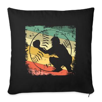 Base-ball - Housse de coussin décorative 45 x 45 cm - noir - Devant