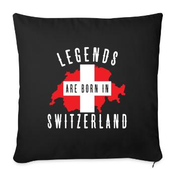 Suisse - Housse de coussin décorative 45 x 45 cm - noir - Devant