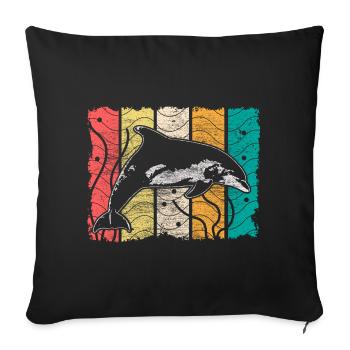 Delphin 100 plongée - Housse de coussin décorative 45 x 45 cm - noir - Devant