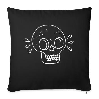 Tête de mort - Housse de coussin décorative 45 x 45 cm - noir - Devant