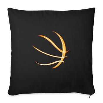 Basketball Basketball bright silhouette - Sofa pillowcase 17,3'' x 17,3'' (45 x 45 cm) - black - Front