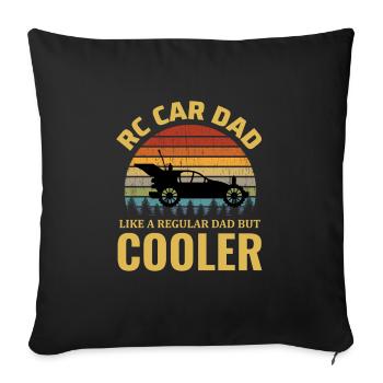 RC Car 4x4 Offroad Vintage Retro Dad Fathers day - Sofa pillowcase 17,3'' x 17,3'' (45 x 45 cm) - black - Front