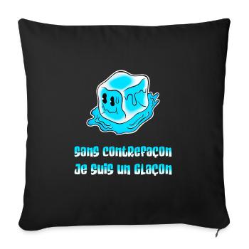 Without counterfeiting I'm an - Sofa pillowcase 17,3'' x 17,3'' (45 x 45 cm) - black - Front