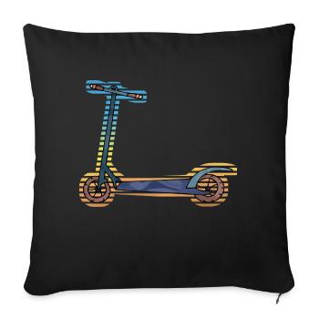 scooter - Sofa pillowcase 17,3'' x 17,3'' (45 x 45 cm) - black - Front