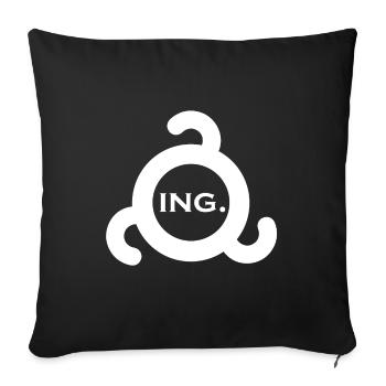 ing. Ingush white - Sofakissenbezug 45 x 45 cm - Schwarz - Vorne
