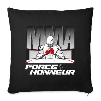 MMA - Housse de coussin décorative 45 x 45 cm - noir - Devant