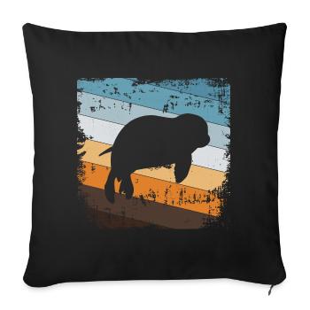 Phoque phoque - Housse de coussin décorative 45 x 45 cm - noir - Devant