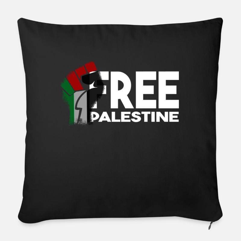 free palestine - Sofakissenbezug 45 x 45 cm - Schwarz