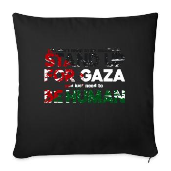 stehen für gaza - Sofakissenbezug 45 x 45 cm - Schwarz - Vorne