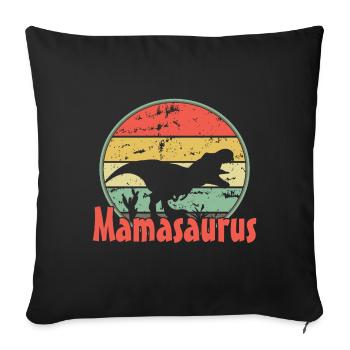 Mama Mamasaurus - Sofakissenbezug 45 x 45 cm - Schwarz - Vorne