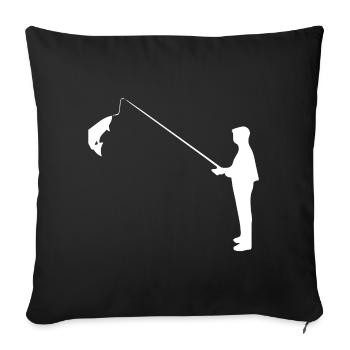 Pêcheurs - Housse de coussin décorative 45 x 45 cm - noir - Devant