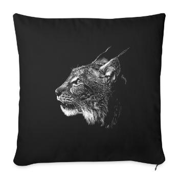 Luchs - Sofakissenbezug 45 x 45 cm - Schwarz - Vorne