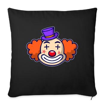 Carnival Clown Carnival - Sofa pillowcase 17,3'' x 17,3'' (45 x 45 cm) - black - Front