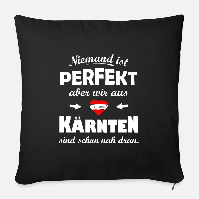 Kärnten Österreich - Sofakissenbezug 45 x 45 cm - Schwarz