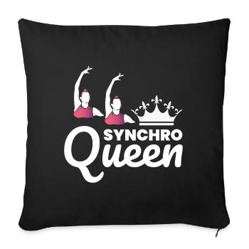 Synchro Schwimmer Synchronschwimmen Lustig - Sofakissenbezug 45 x 45 cm - Schwarz - Vorne